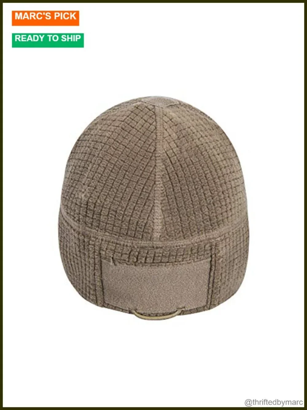 Lightweight Mesh Fleece Beanie with Loop Panels for Patches